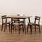Baxton Studio Eleri Light Grey Upholstered and Walnut Wood 5-Piece Dining Set 168-10816-10807 - alternate 8